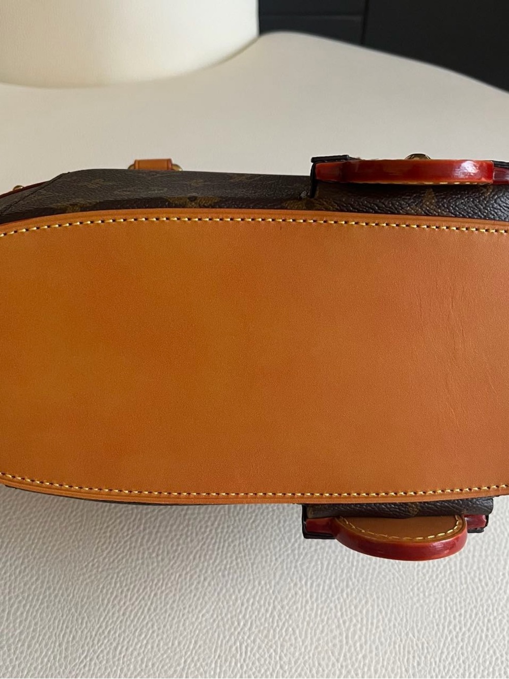 Louis Vuitton Rickshaw Brown Monogram Wallet Bag Purse - Tan Trim - Picture 7 of 10